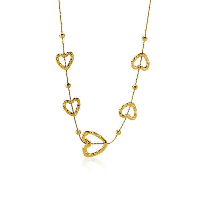 Luxury 18K Gold Plated Heart Necklace