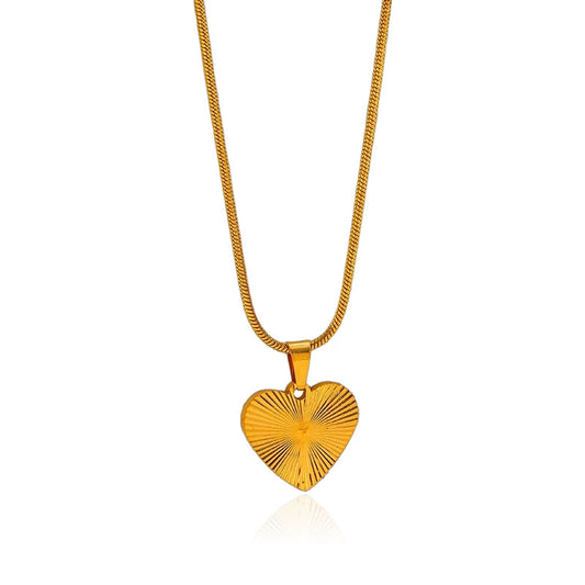 Geometric Pendant Gold Necklace