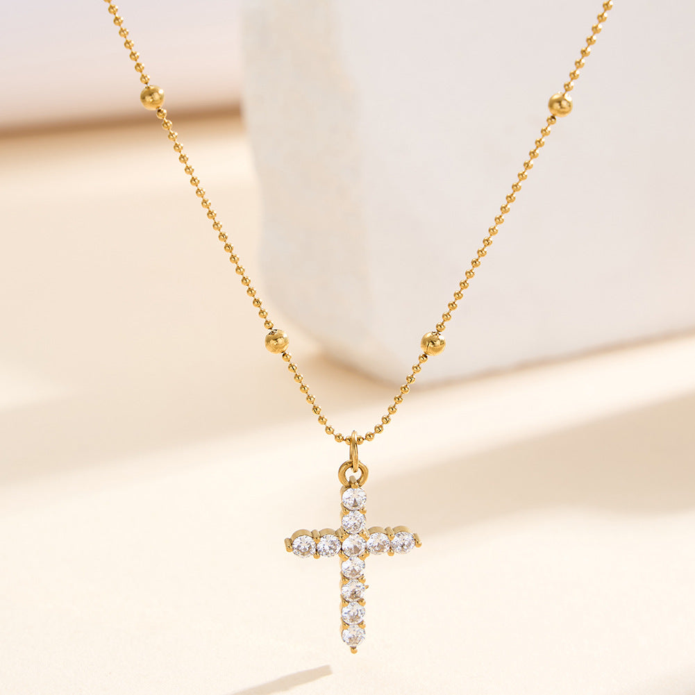 Celestial Cross Zircon Necklace