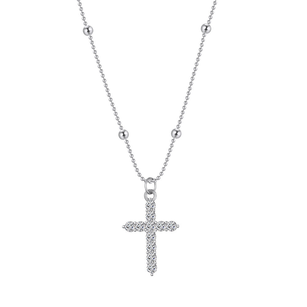 Celestial Cross Zircon Necklace