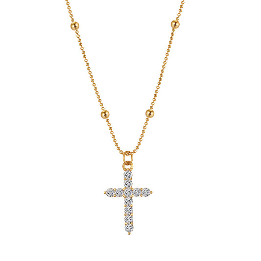 Celestial Cross Zircon Necklace