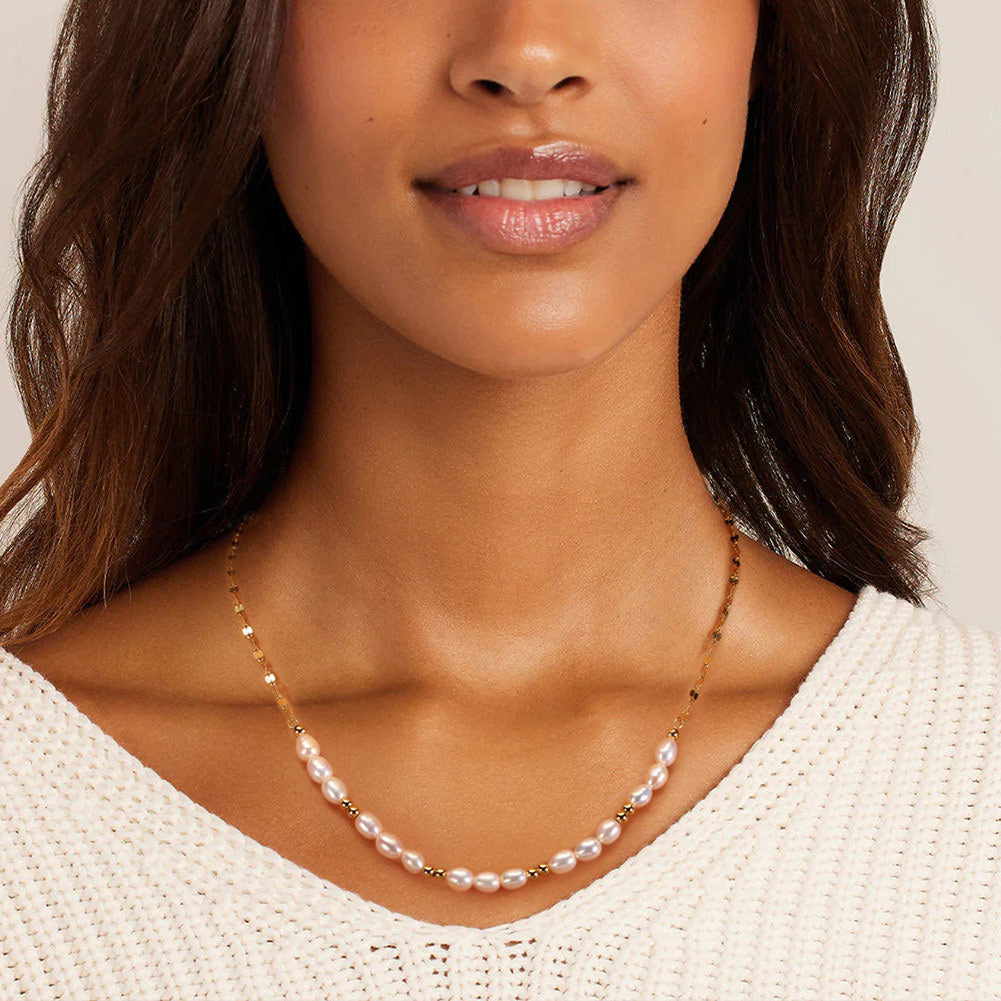 Élise Freshwater Pearl Necklace – S925 Sterling Silver Gold Vermeil