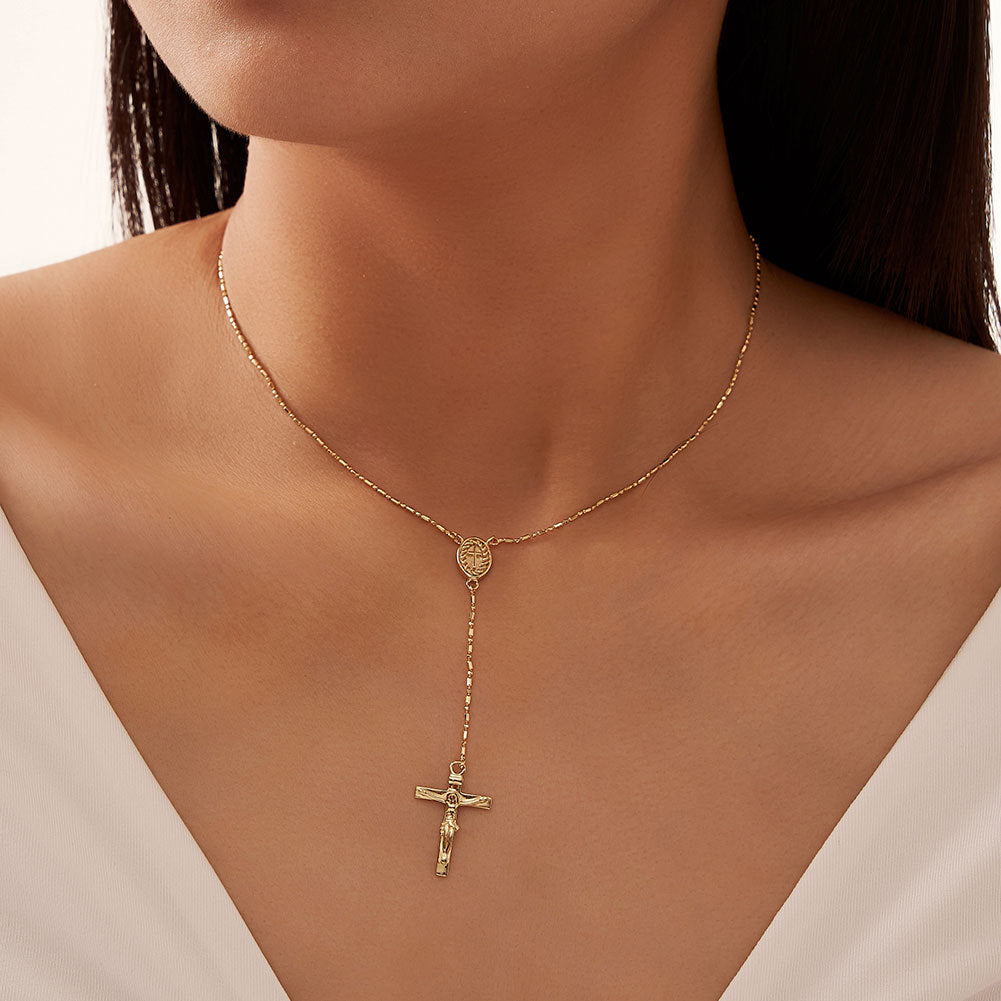 Nocturne Cross Necklace-S925 Sterling Silver
