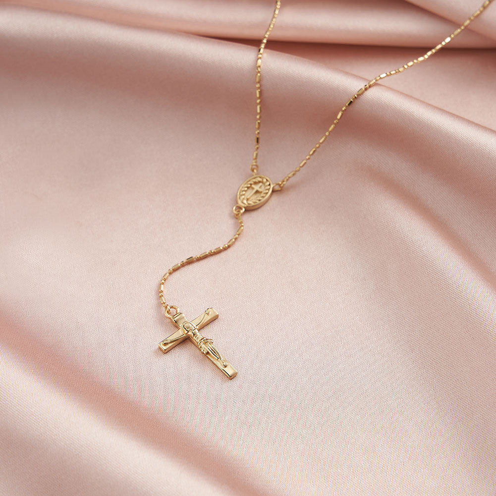 Nocturne Cross Necklace-S925 Sterling Silver