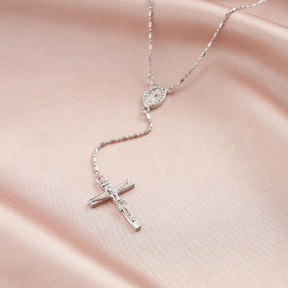 Nocturne Cross Necklace-S925 Sterling Silver