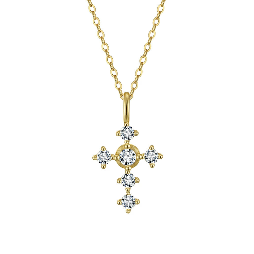 Celestia Cross Choker Necklace-S925 Sterling Silver