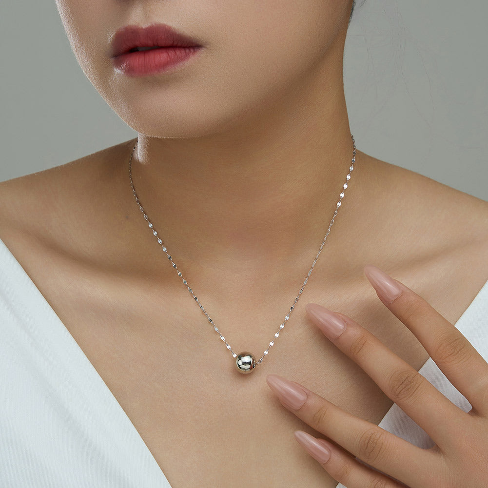 Orbit Sphere Long Necklace-S925 Sterling Silver