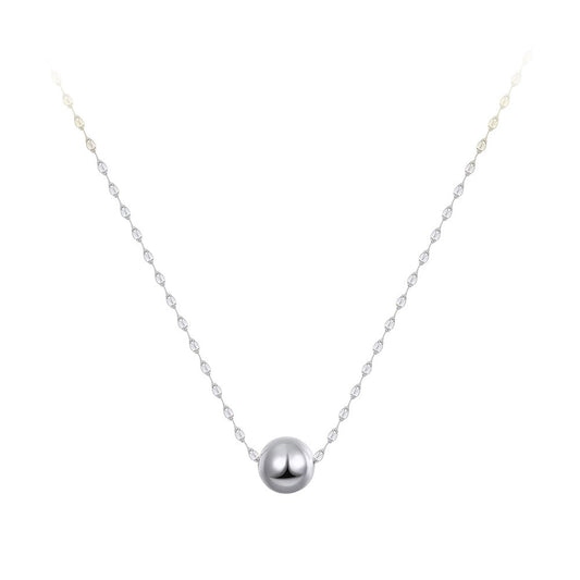 Orbit Sphere Long Necklace-S925 Sterling Silver
