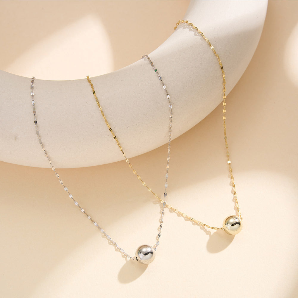 Orbit Sphere Long Necklace-S925 Sterling Silver