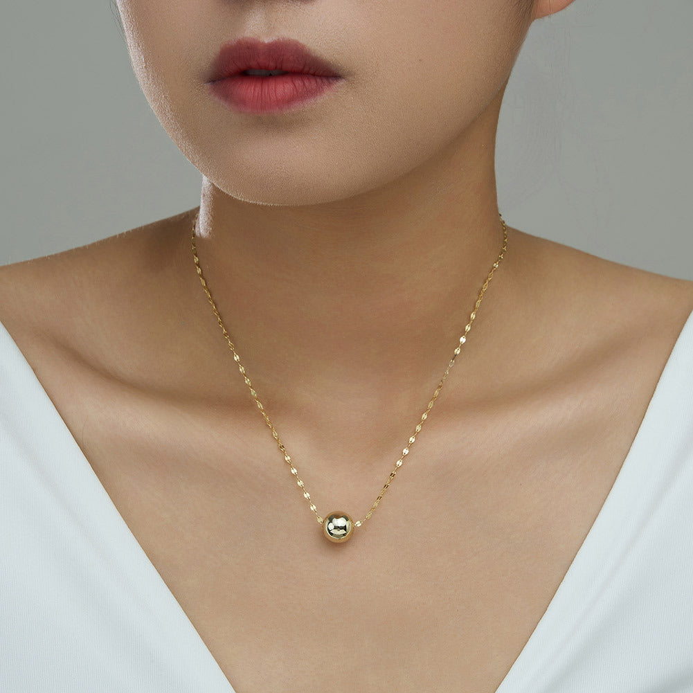 Orbit Sphere Long Necklace-S925 Sterling Silver
