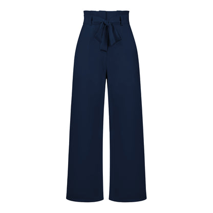 Adiffu Elegant Wide-Leg Work Trousers with Belt