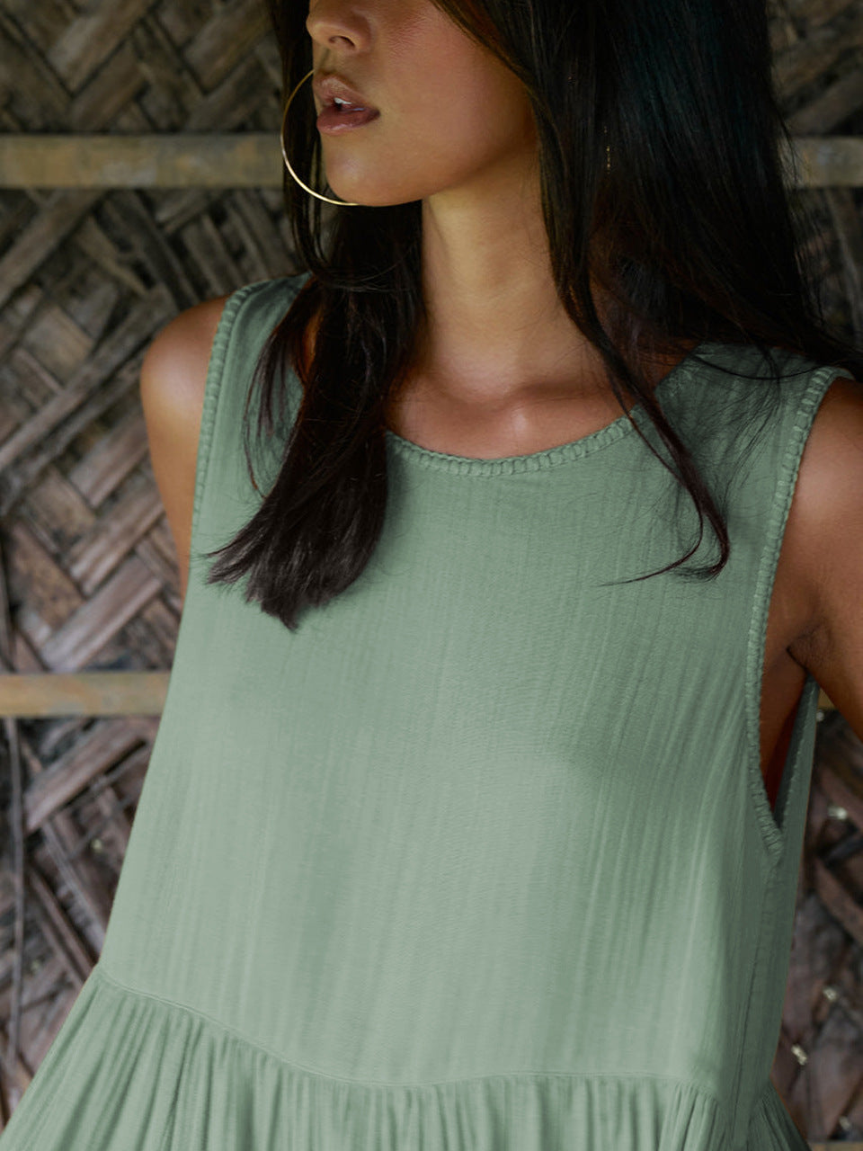 Élise Reversible Linen Midi Dress