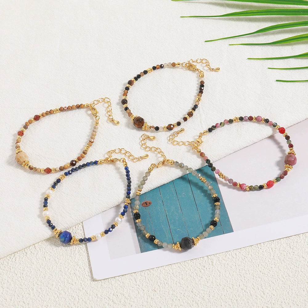 Adiffu Natural Stone Handcrafted Beaded Bracelet