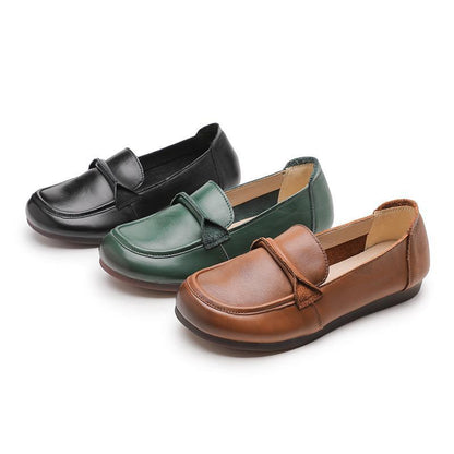Adiffu Non-slip Breathable Comfortable Leather Soft Soled Single Shoes