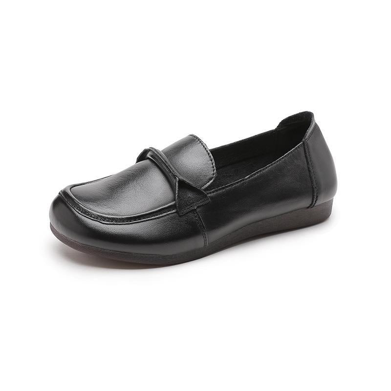 Adiffu Non-slip Breathable Comfortable Leather Soft Soled Single Shoes