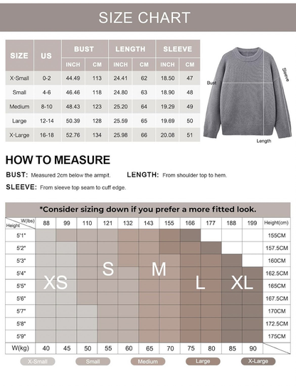 Adiffu Commuter-friendly Casual Solid-color Crew-neck Knitted Sweater