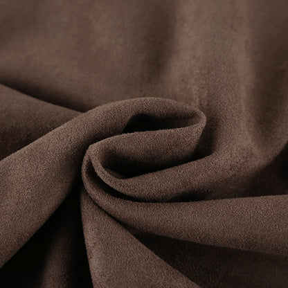 Vintage Brown Suede Lapel Relaxed Jacket