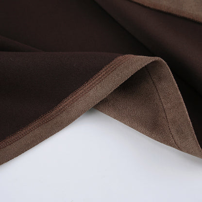 Vintage Brown Suede Lapel Relaxed Jacket