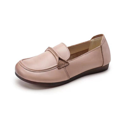 Adiffu Non-slip Breathable Comfortable Leather Soft Soled Single Shoes