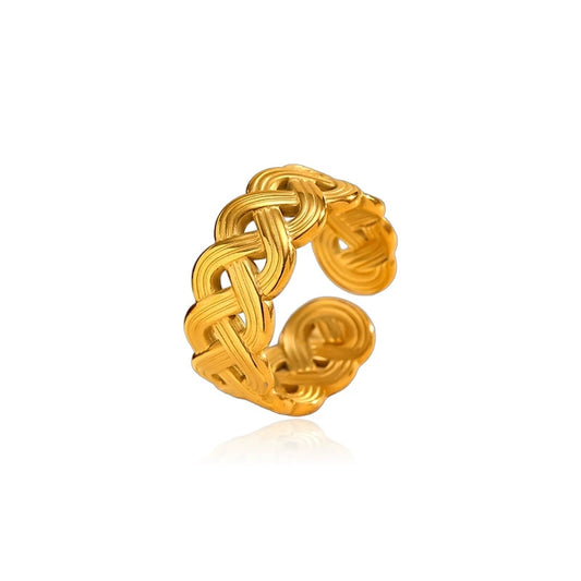Open Stainless Steel Ring for Women's Waterproof Minimal Jewelry