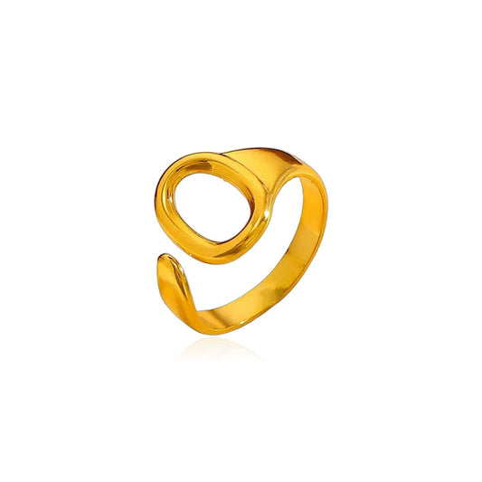 Minimalist Oval Open Ring for Women