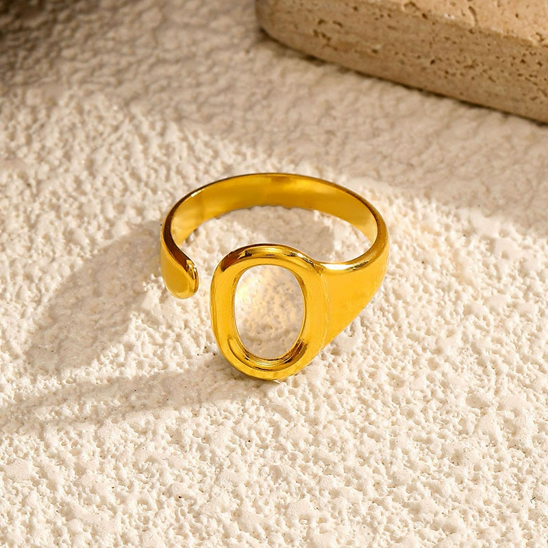Minimalist Oval Open Ring for Women