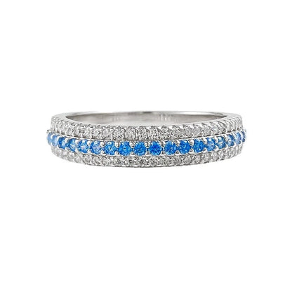 Lunaria Paraiba Pavé Ring – S925 Sterling Silver
