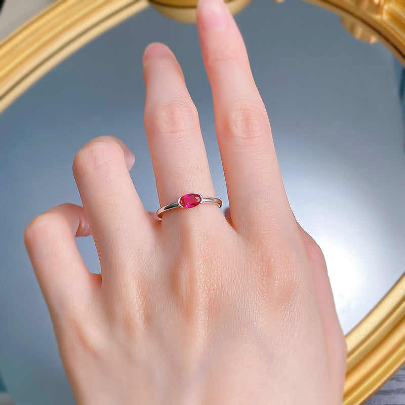 Minimal Color Spark Ring-S925 Sterling Silver Jewelry