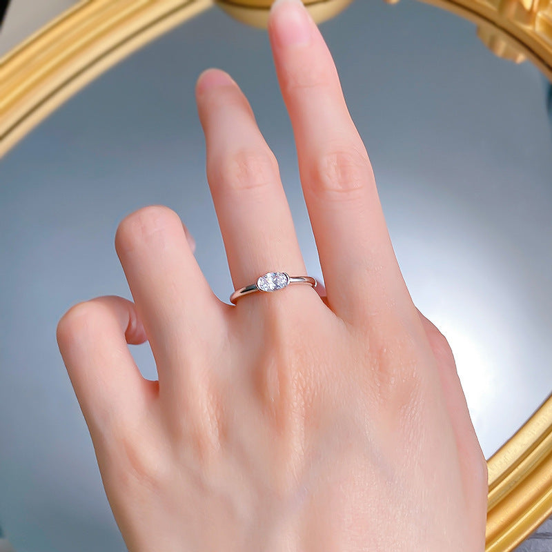 Minimal Color Spark Ring-S925 Sterling Silver Jewelry