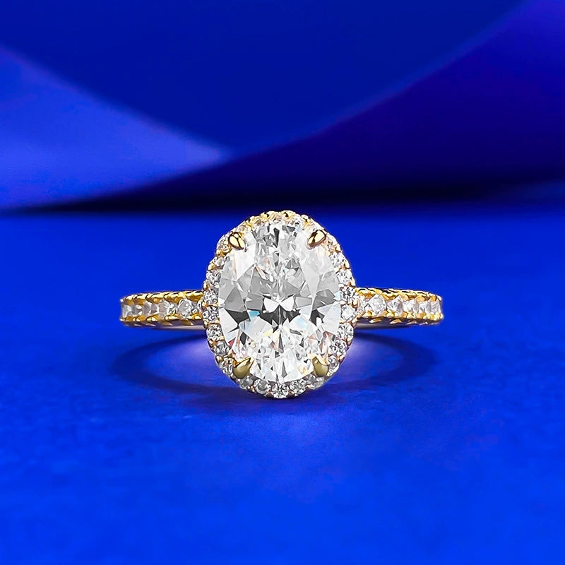 Eterna Oval Diamond Ring-S925 Sterling Silver