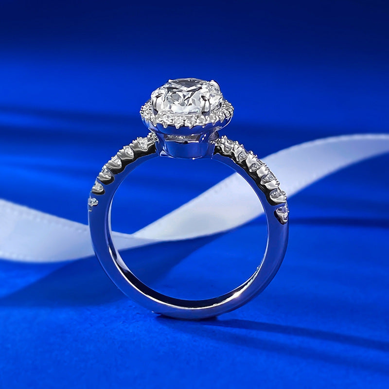 Eterna Oval Diamond Ring-S925 Sterling Silver