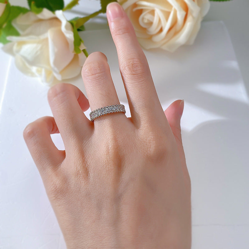 Starlight Pavé Band Ring – S925 Sterling Silver