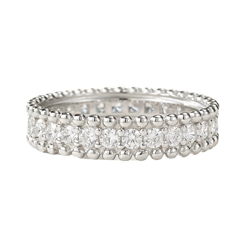 Starlight Pavé Band Ring – S925 Sterling Silver
