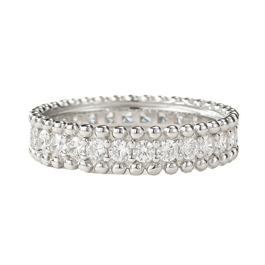 Starlight Pavé Band Ring – S925 Sterling Silver