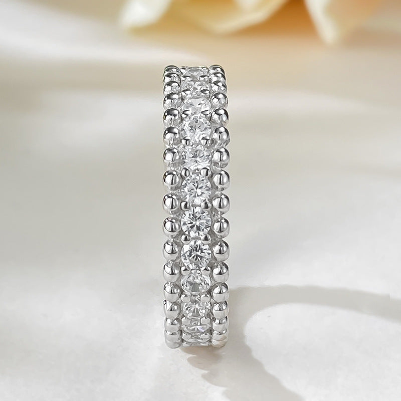 Starlight Pavé Band Ring – S925 Sterling Silver