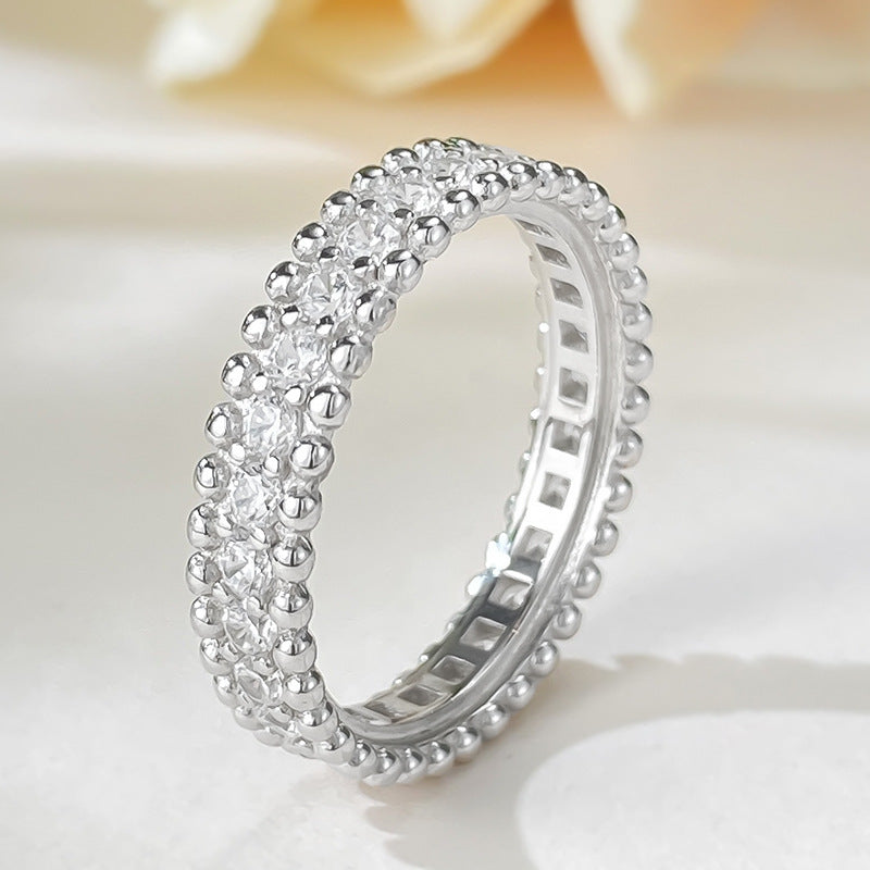 Starlight Pavé Band Ring – S925 Sterling Silver