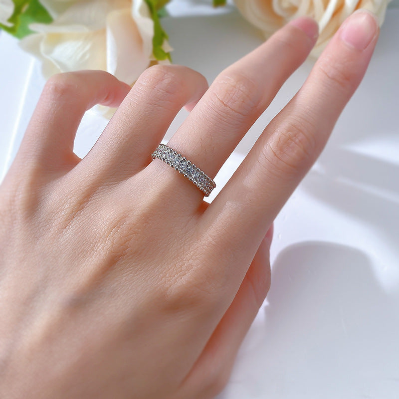 Starlight Pavé Band Ring – S925 Sterling Silver