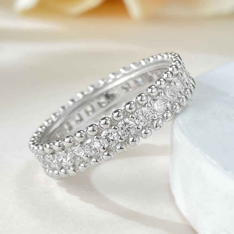 Starlight Pavé Band Ring – S925 Sterling Silver