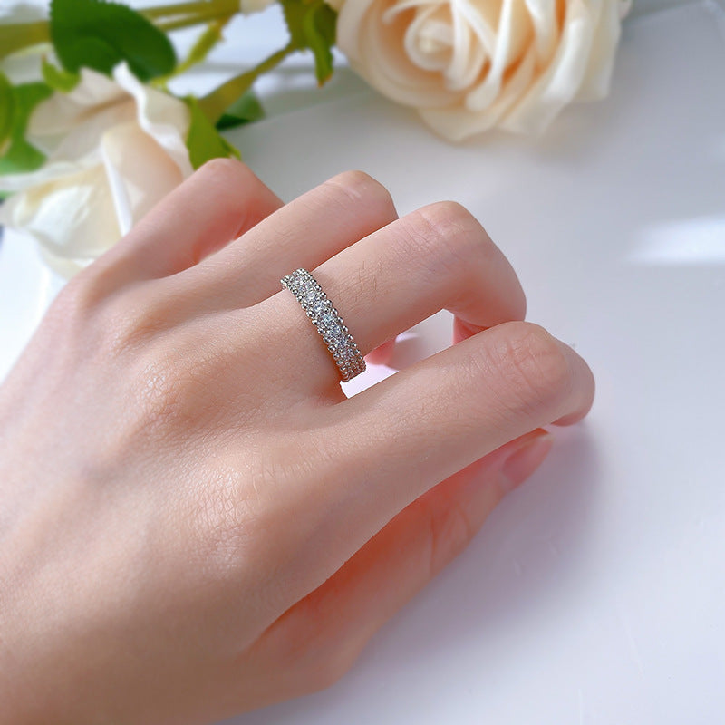 Starlight Pavé Band Ring – S925 Sterling Silver