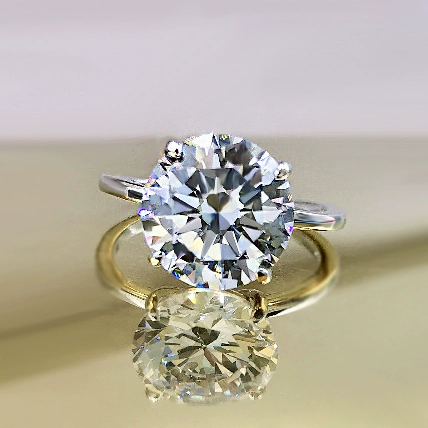 Aurora Four-Prong Solitaire Ring – S925 Sterling Silver