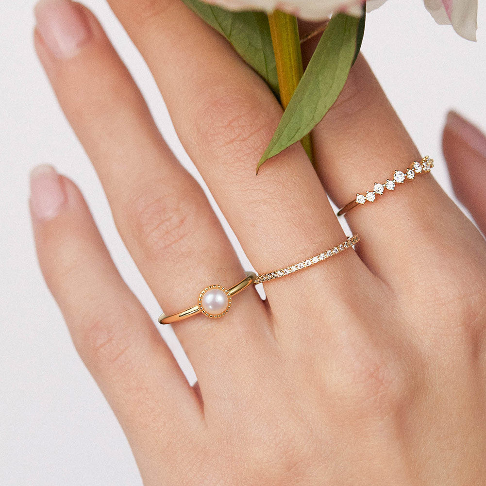 Aurélie Baroque Pearl Ring – 14K Gold Plated S925 Sterling Silver