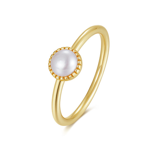 Aurélie Baroque Pearl Ring – 14K Gold Plated S925 Sterling Silver