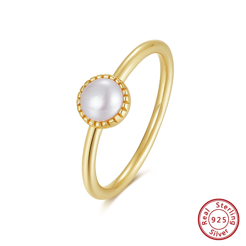 Aurélie Baroque Pearl Ring – 14K Gold Plated S925 Sterling Silver