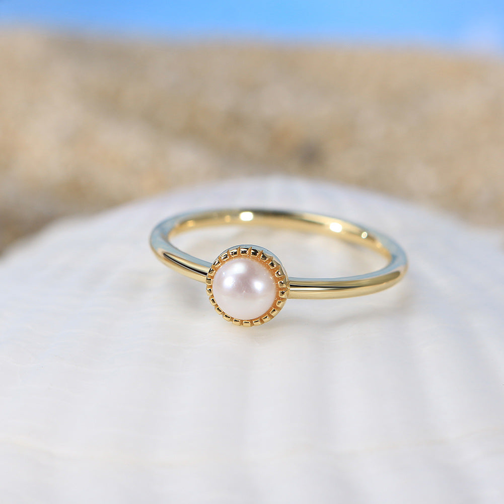 Aurélie Baroque Pearl Ring – 14K Gold Plated S925 Sterling Silver