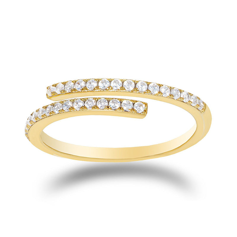 Aurelia Pavé Zircon Ring – Adjustable S925 Sterling Silver