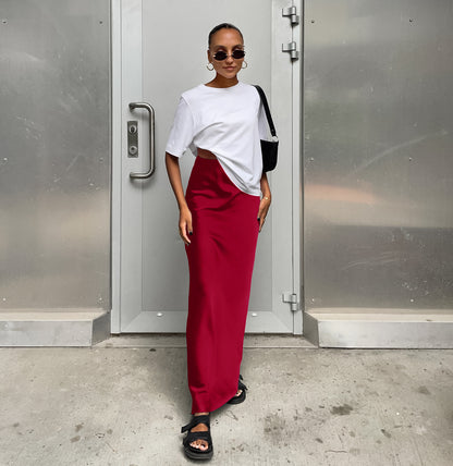 Luxe Satin Mermaid Maxi Skirt