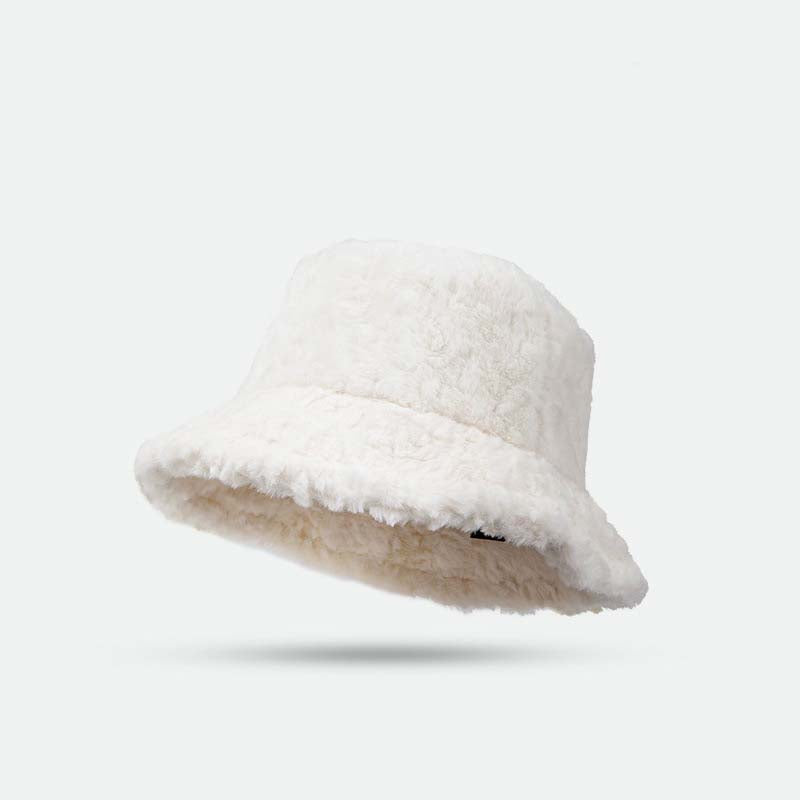 Adiffu Women's Warm Winter Bucket Hat Fluffy Hat
