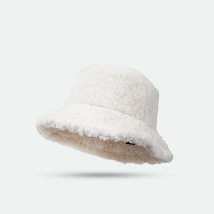Adiffu Women's Warm Winter Bucket Hat Fluffy Hat
