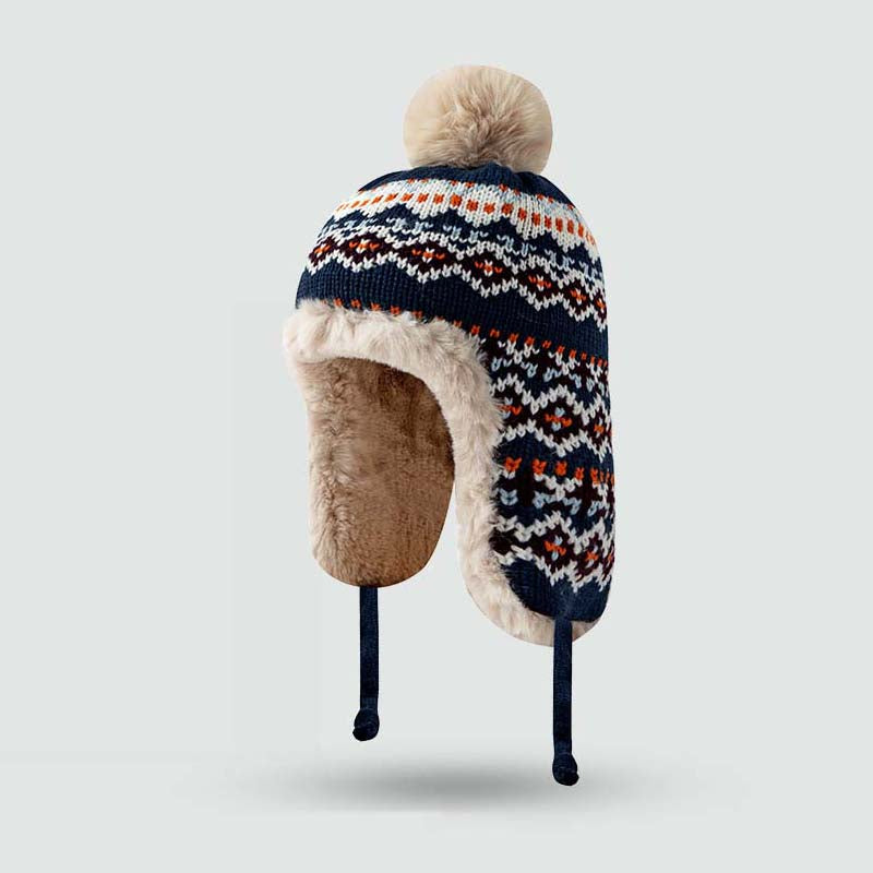 Adiffu Extra Fleece And tThick Warm Ear Protection Outdoor Riding Ski Hat
