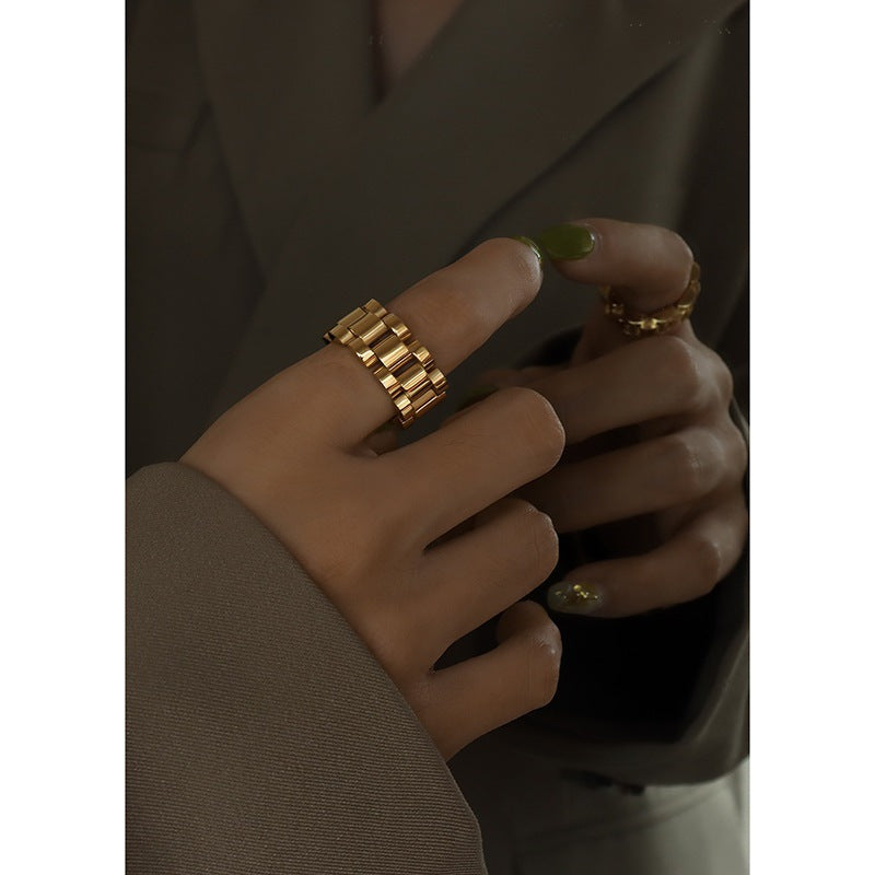 Adiffu Strap Type Heavy Industry Index Finger Ring